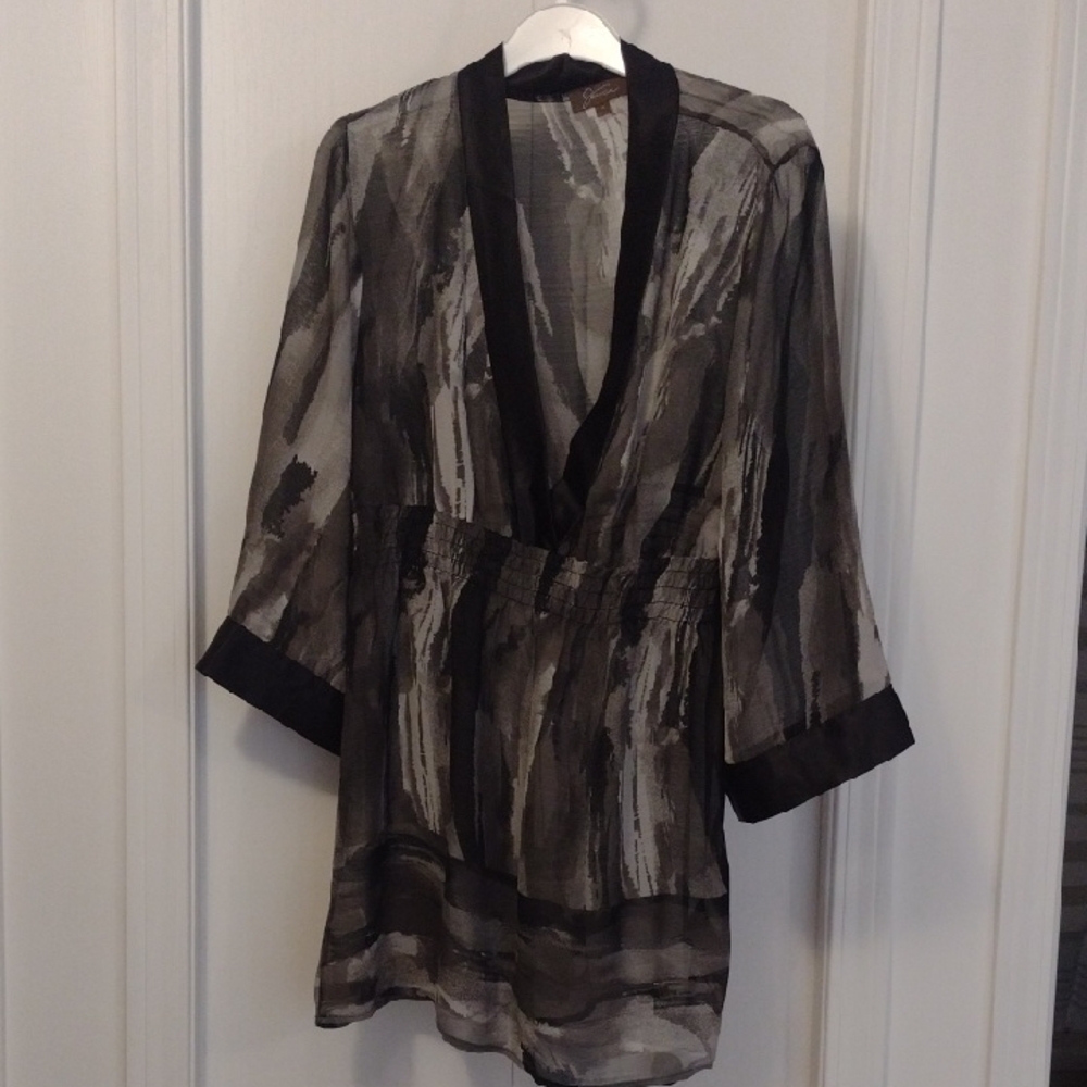 Jessica Black and Gray sheer Luxurious Piece.